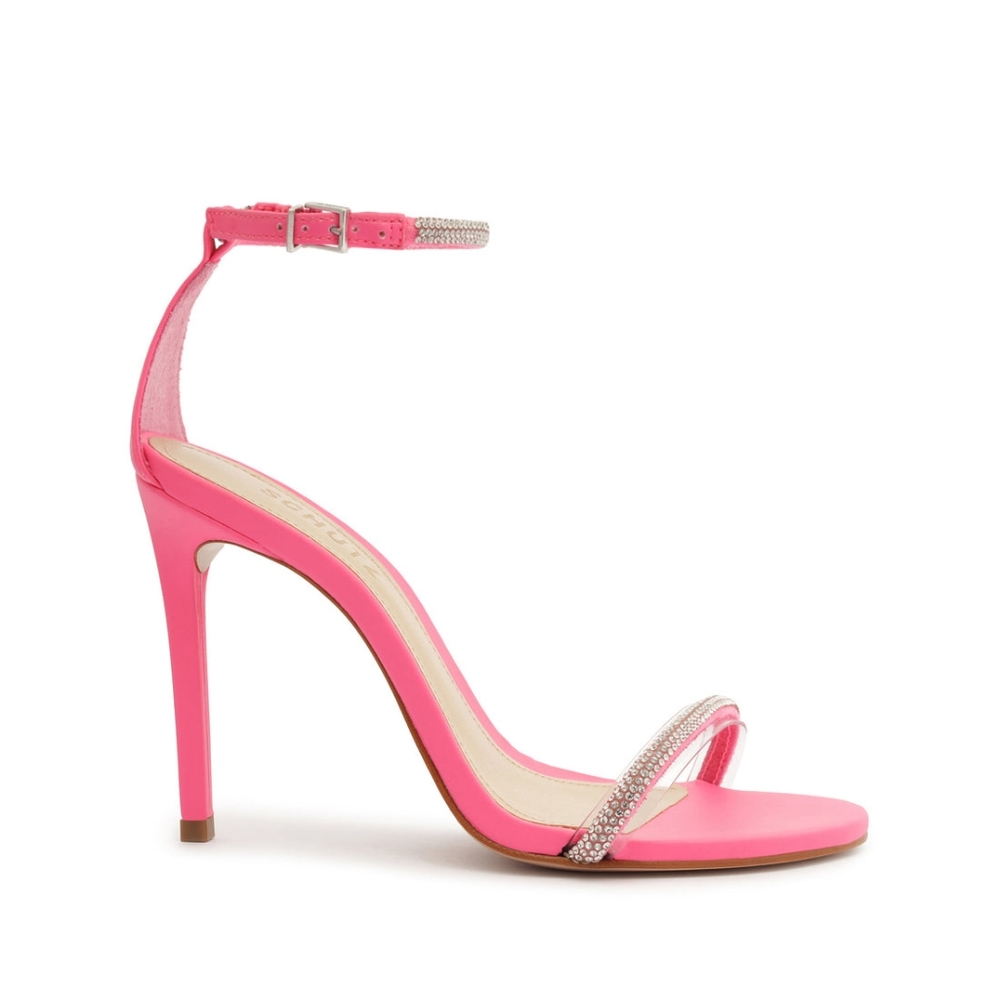 SCHUTZ Pink Sparkle Embellished Stiletto Sandals | Size 7.5 | NWT - Picture 5 of 5